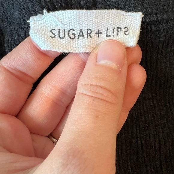 SUGAR Lips Women’s Black Tassel Top Fits M/L - Picture 7 of 8